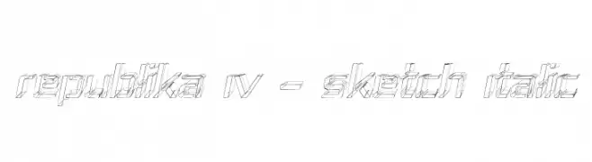 Republika IV - Sketch Italic  les polices de caractères gratuit tlcharger