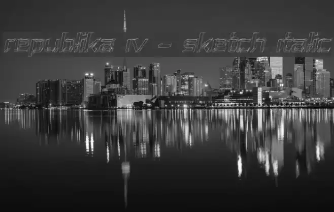 Republika IV - Sketch Italic Font examples