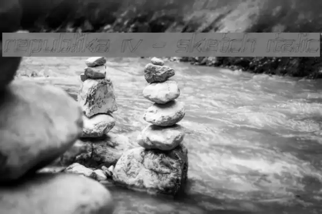 Republika IV - Sketch Italic Font examples