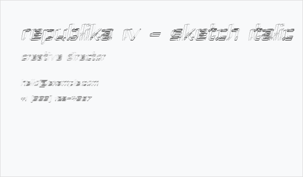 Republika IV - Sketch Italic Business Card