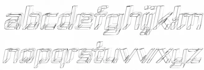 Republika IV - Sketch Italic Fonte MINÚSCULAS