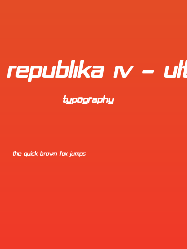 Republika IV - Ultra Italic Poster