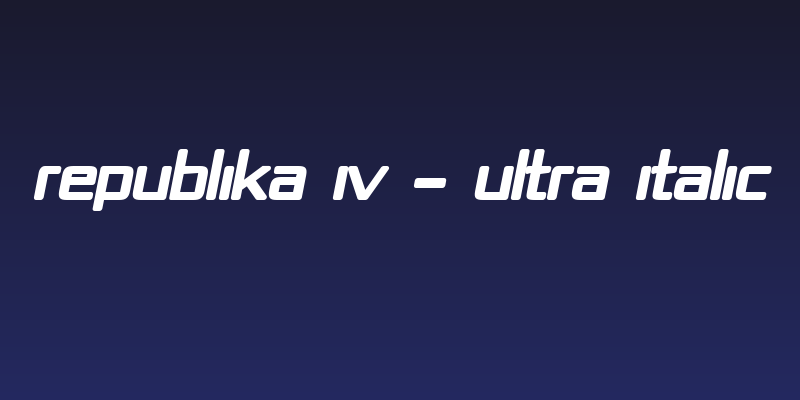 Republika IV - Ultra Italic Social Header