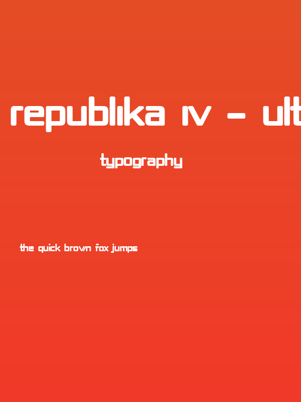 Republika IV - Ultra Poster
