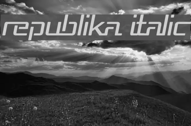 Republika Italic Schriftart examples