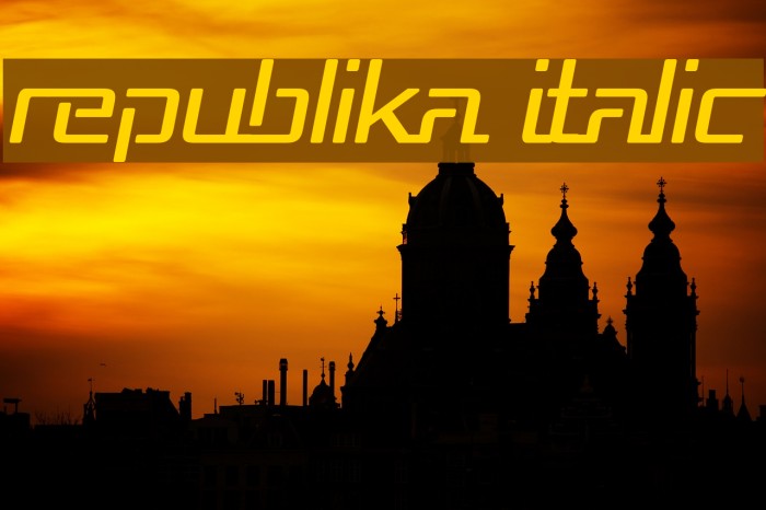 Republika Italic Font examples