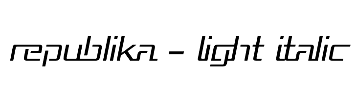 Republika - Light Italic  フリーフォントのダウンロード