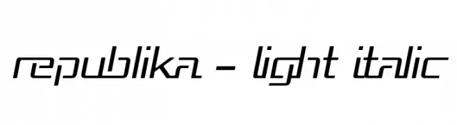 Republika - Light Italic  免费字体下载