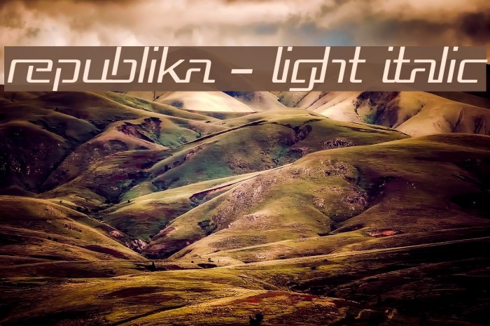 Republika - Light Italic Example 1