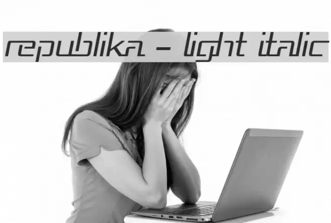 Republika - Light Italic Font examples