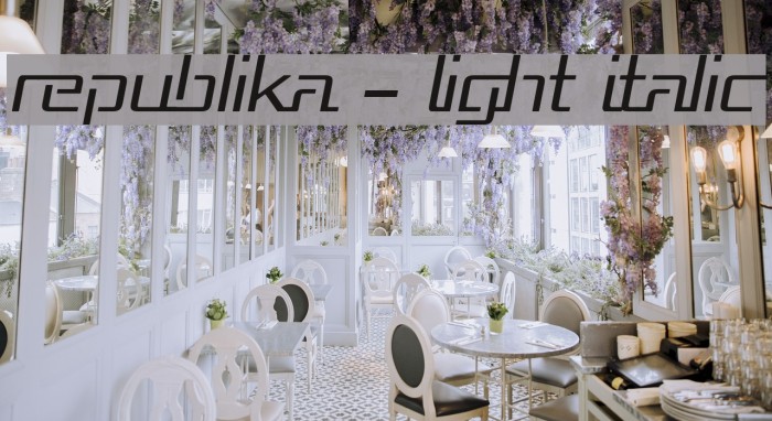 Republika - Light Italic Example 3
