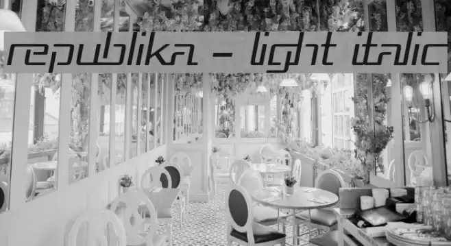 Republika - Light Italic Font examples