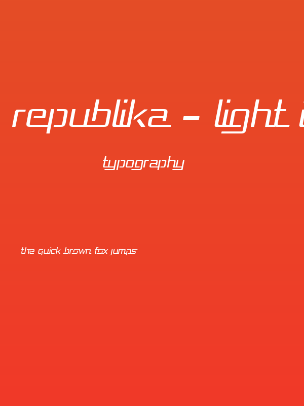 Republika - Light Italic Poster