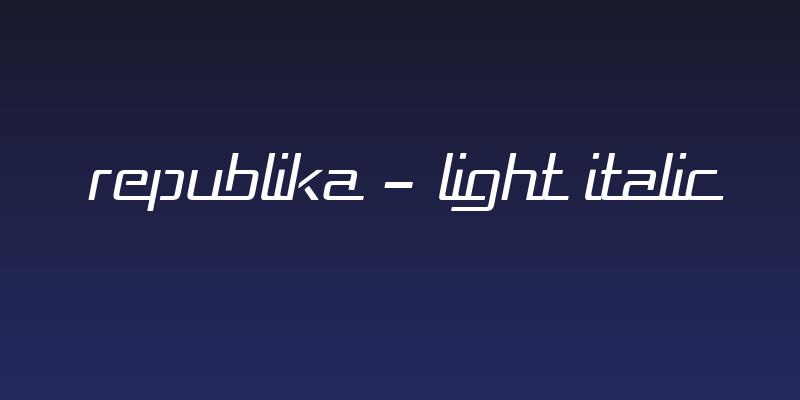 Republika - Light Italic Social Header