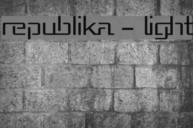 Republika - Light Font examples