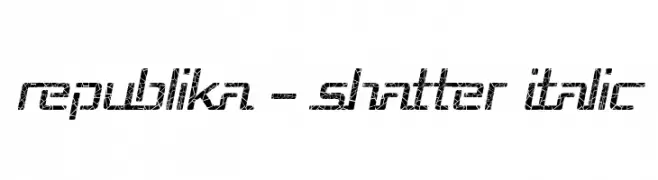 Republika - Shatter Italic  免费字体下载