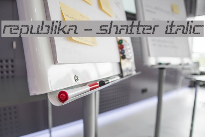 Republika - Shatter Italic Example 3