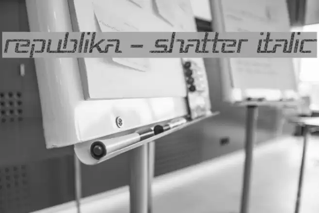 Republika - Shatter Italic Font examples