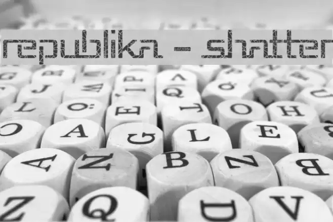 Republika - Shatter Font examples