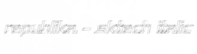 Republika - Sktech Italic  免费字体下载