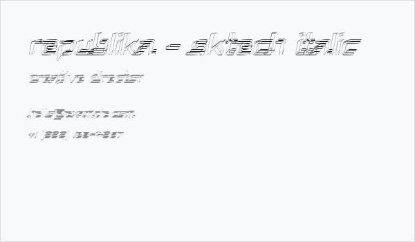 Republika - Sktech Italic Business Card