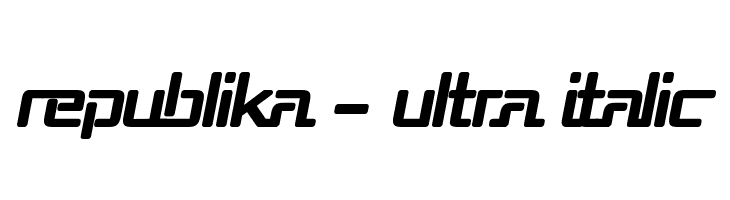 Republika - Ultra Italic  Скачать бесплатные шрифты