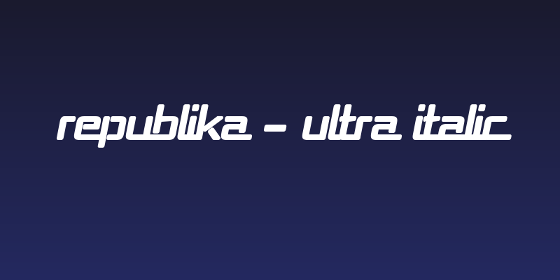 Republika - Ultra Italic Social Header