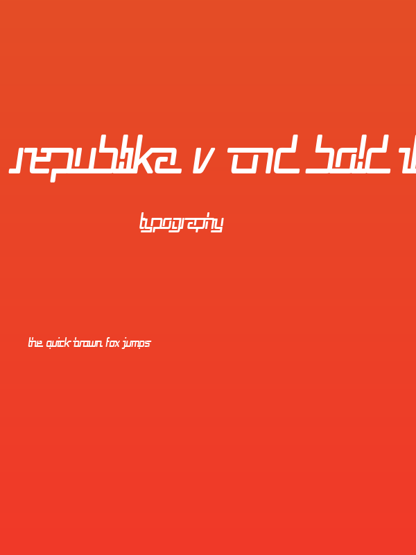 Republika V Cnd Bold Italic Poster
