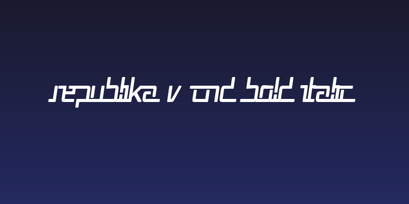Republika V Cnd Bold Italic Social Header