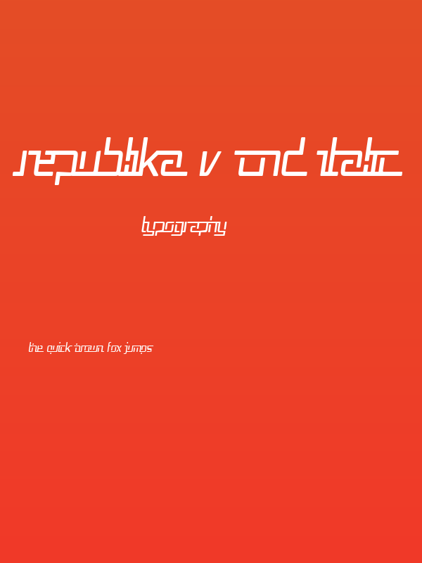 Republika V Cnd Italic Poster