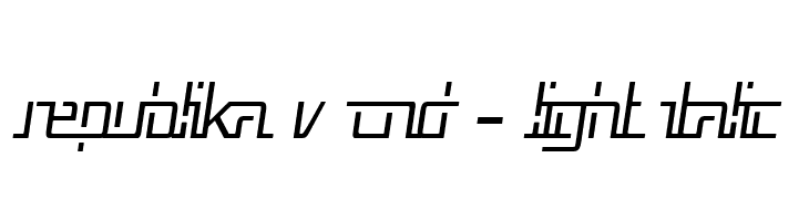 Republika V Cnd - Light Italic  Free Fonts Download