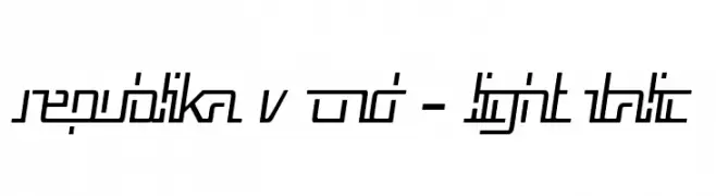 Republika V Cnd - Light Italic  Free Fonts Download