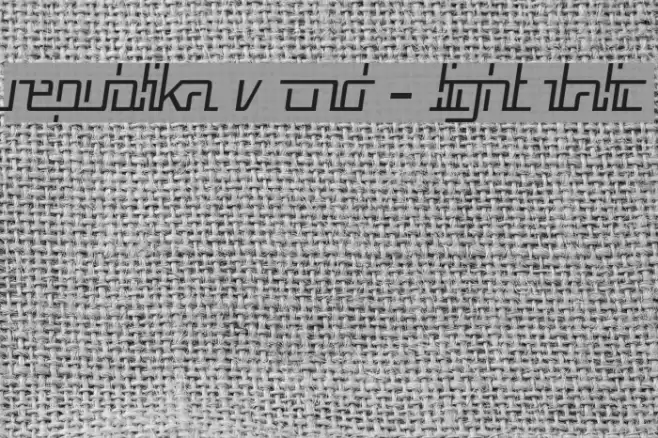 Republika V Cnd - Light Italic Font examples