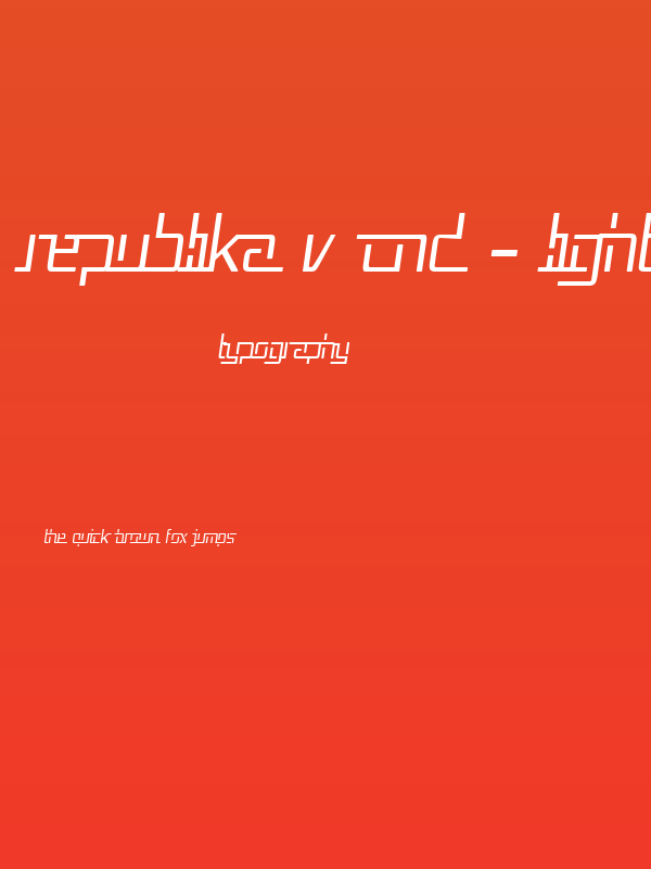 Republika V Cnd - Light Italic Poster