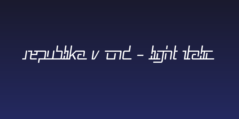Republika V Cnd - Light Italic Social Header