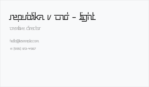 Republika V Cnd - Light Business Card