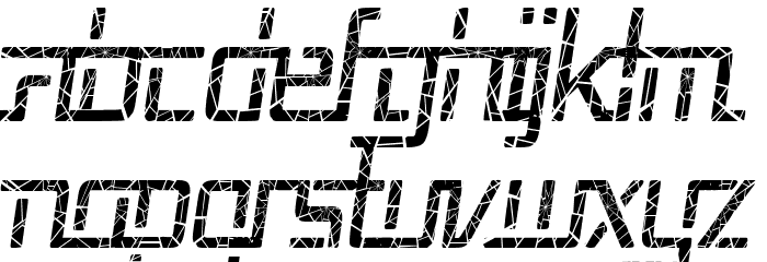 Republika V Cnd - Shatter Italic Font LOWERCASE