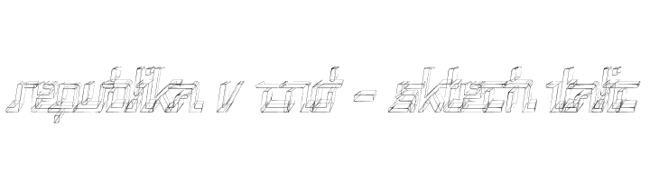 Republika V Cnd - Sktech Italic  Free Fonts Download