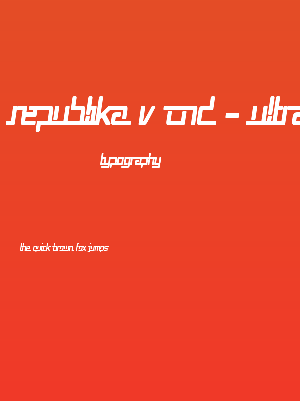 Republika V Cnd - Ultra Italic Poster