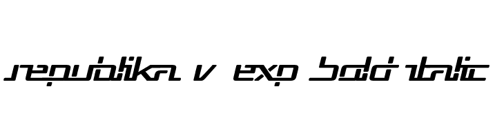 Republika V Exp Bold Italic  Скачать бесплатные шрифты