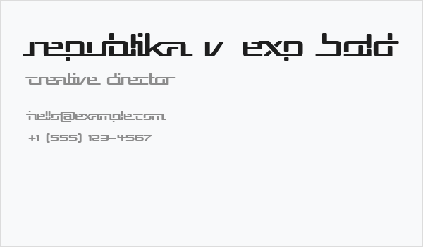 Republika V Exp Bold Business Card