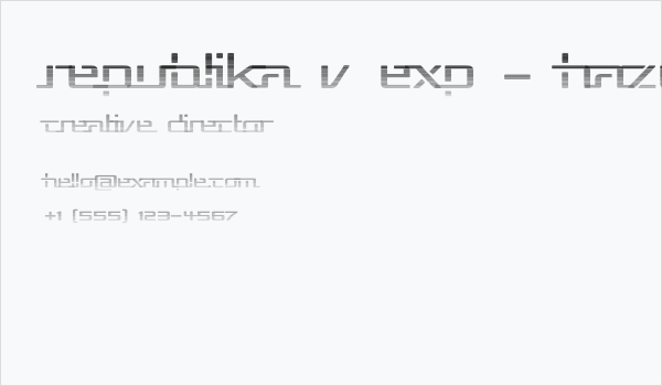 Republika V Exp - Haze Business Card