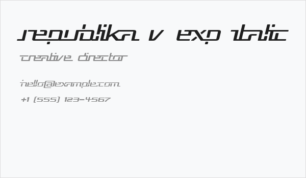 Republika V Exp Italic Business Card
