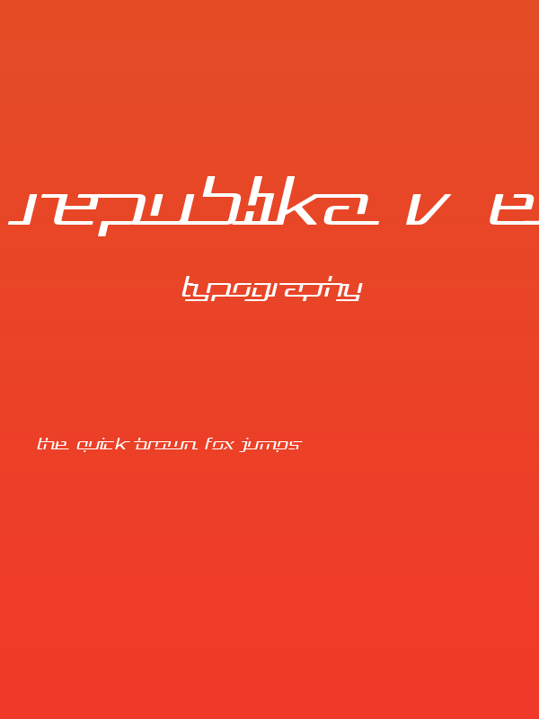 Republika V Exp - Light Italic Poster