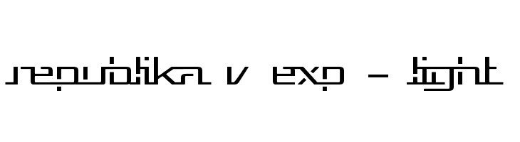 Republika V Exp - Light  les polices de caractères gratuit tlcharger