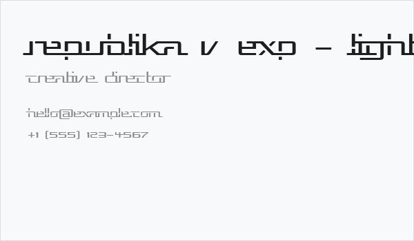 Republika V Exp - Light Business Card