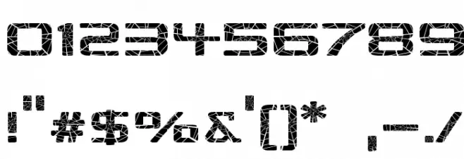 Republika V Exp - Shatter Font OTHER CHARS