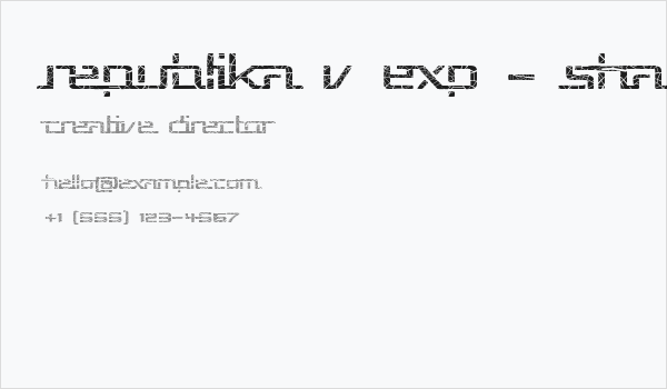 Republika V Exp - Shatter Business Card