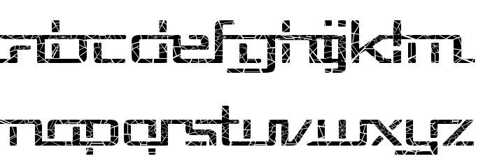 Republika V Exp - Shatter Font LOWERCASE