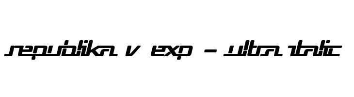 Republika V Exp - Ultra Italic  免费字体下载